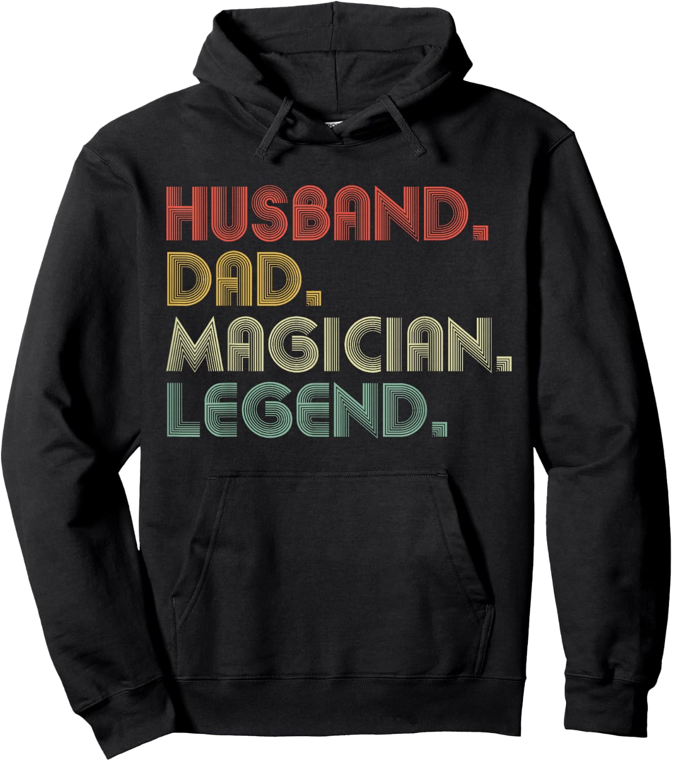 Husband Dad Magician Funny Illusionist Hoodie - Hoodie | Black