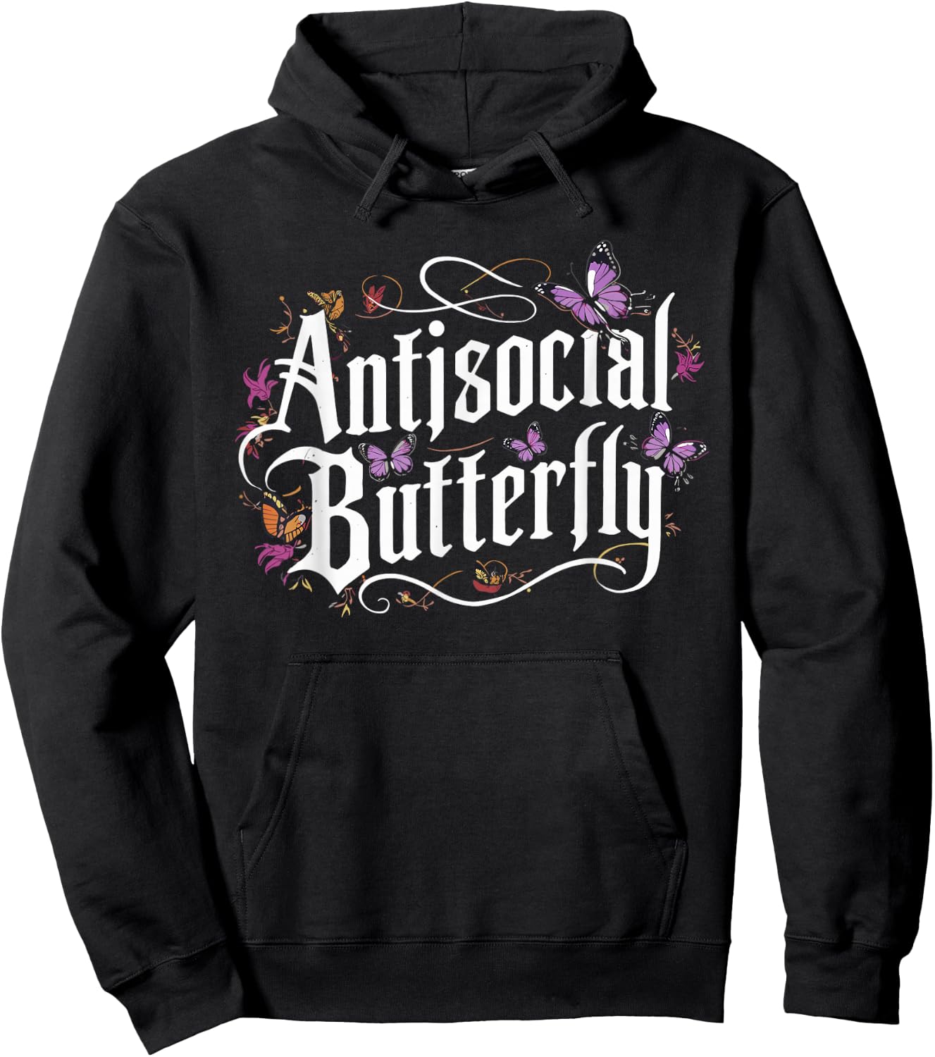 ANTISOCIAL BUTTERFLY Introvert Hoodie - Hoodie | Black
