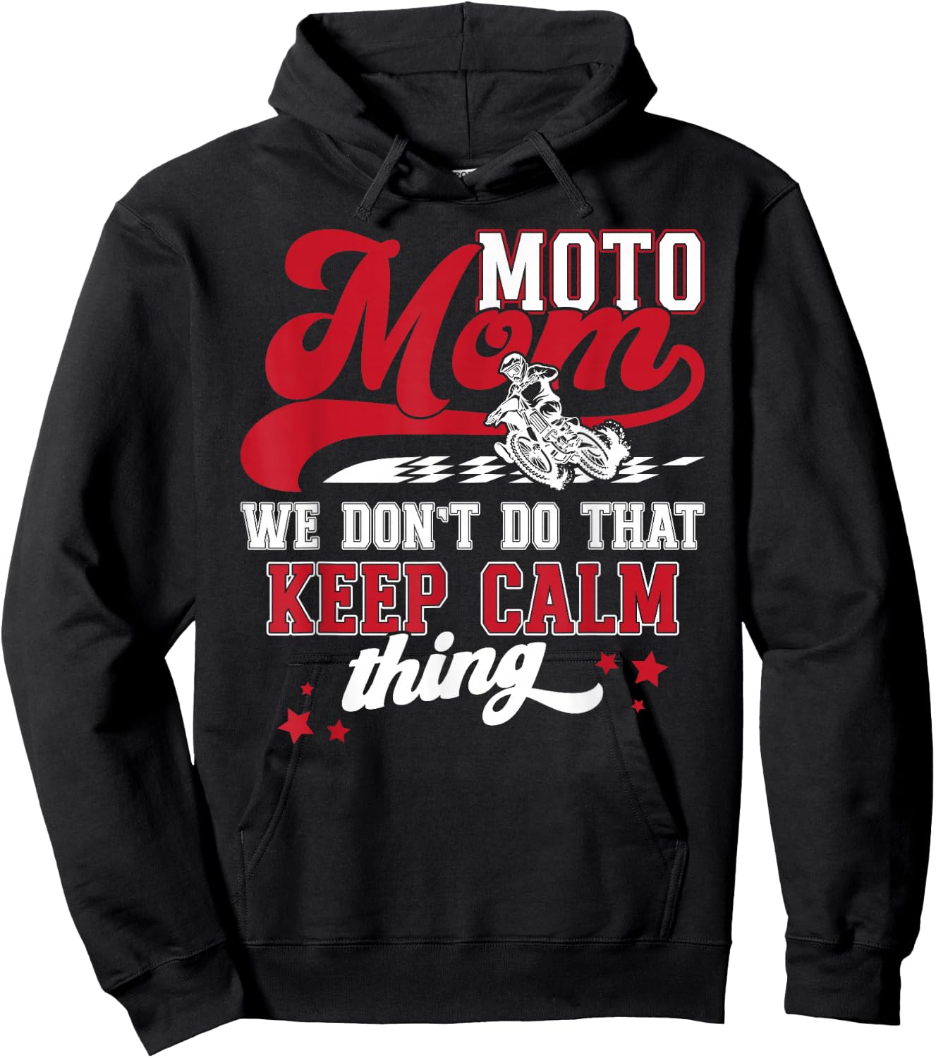 Moto Mom Funny Motocross Mom Motocross Rider Mama Hoodie - Hoodie | Black