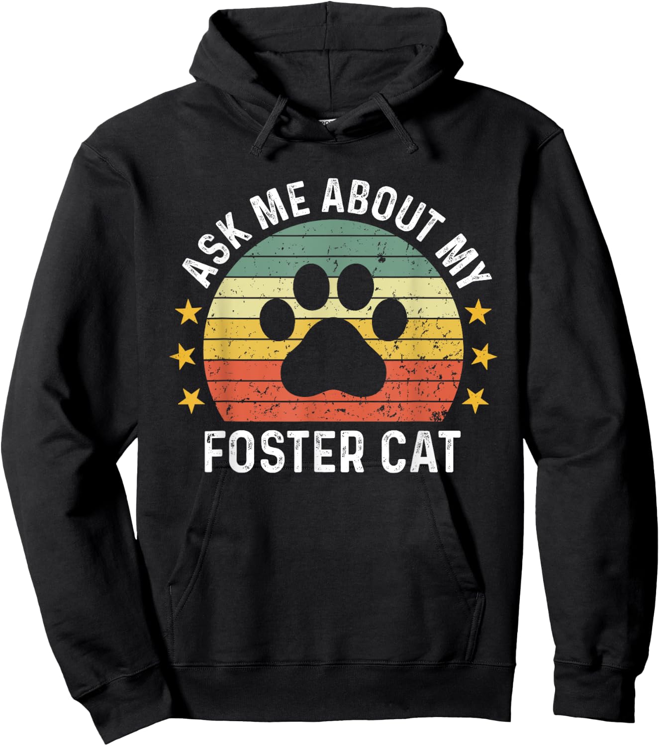 Ask Me About My Foster Cat Mom Proud Foster Mom Dad Hoodie - Hoodie | Black