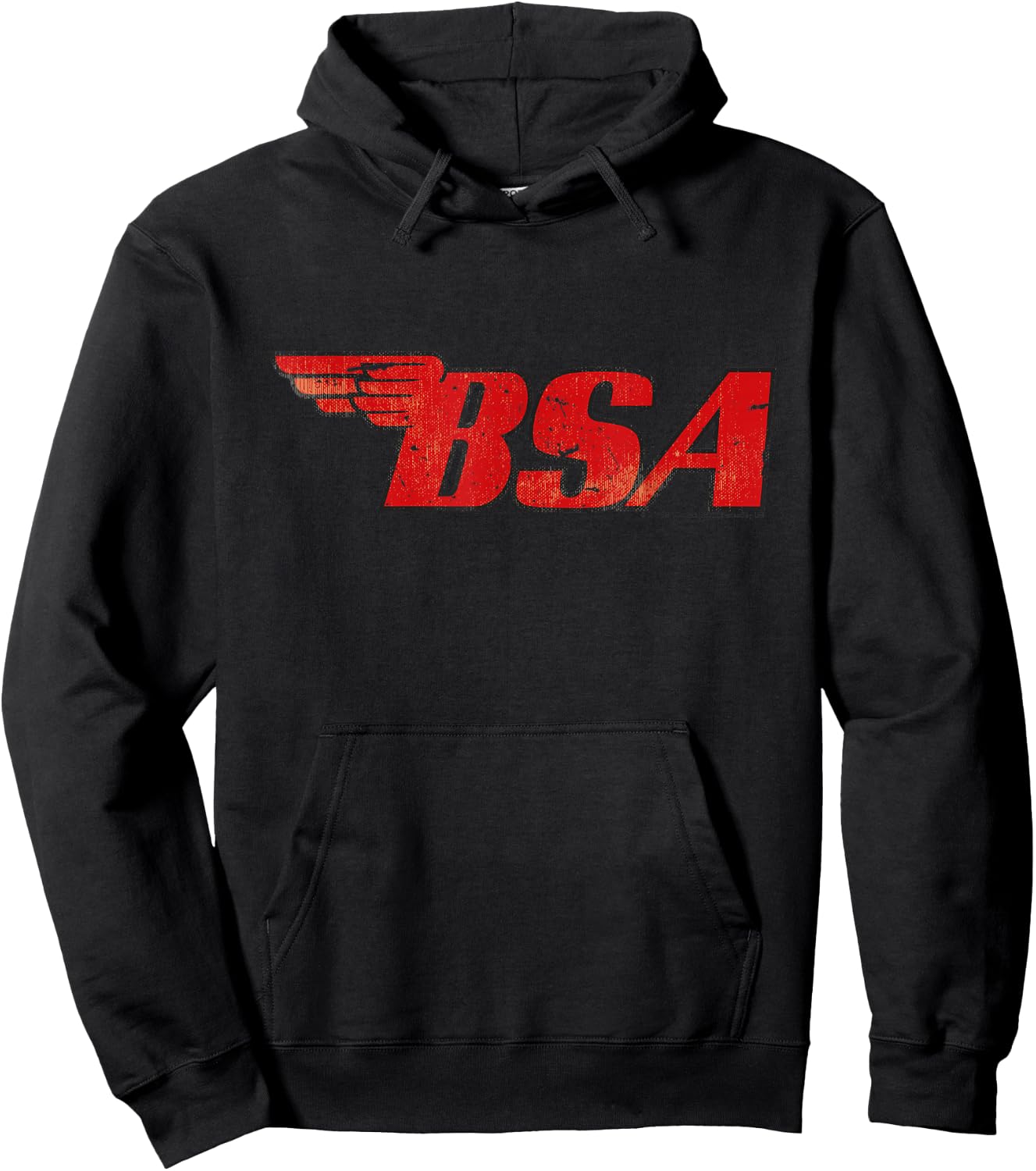 BSA Motorcycle Logo Distressed Effect Father's Day Hoodie - Hoodie | Black