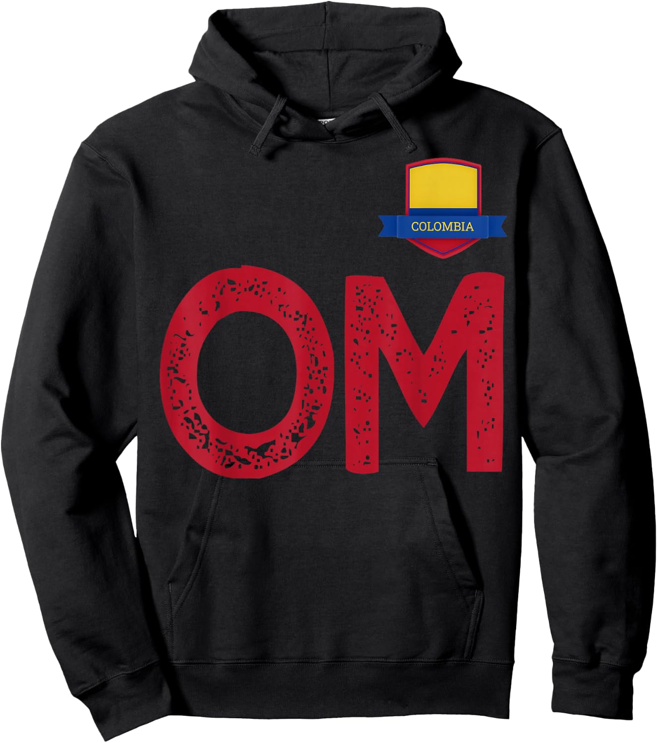 Colombia Human-Flag Letter O and M Colombian Hoodie - Hoodie | Black