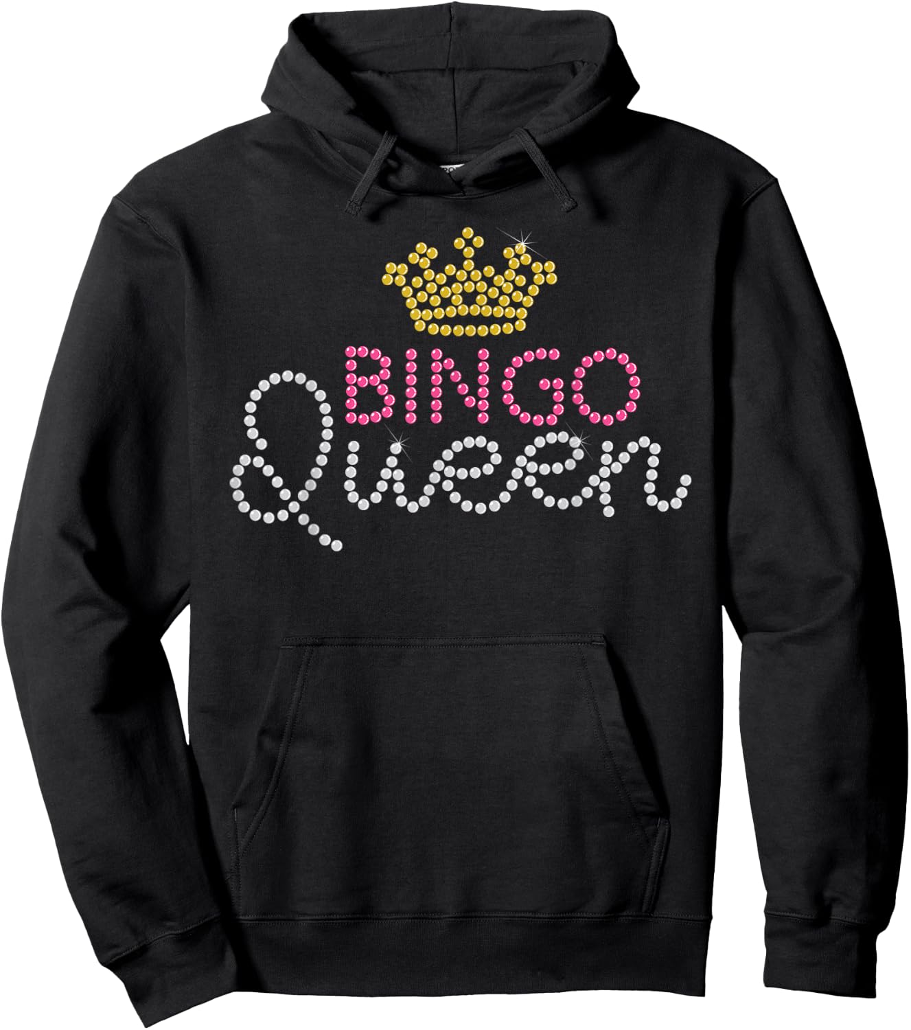 Funny Bingo Queen Casino Players Gambler Lucky Women Gift Small Hoodie - Hoodie | Black