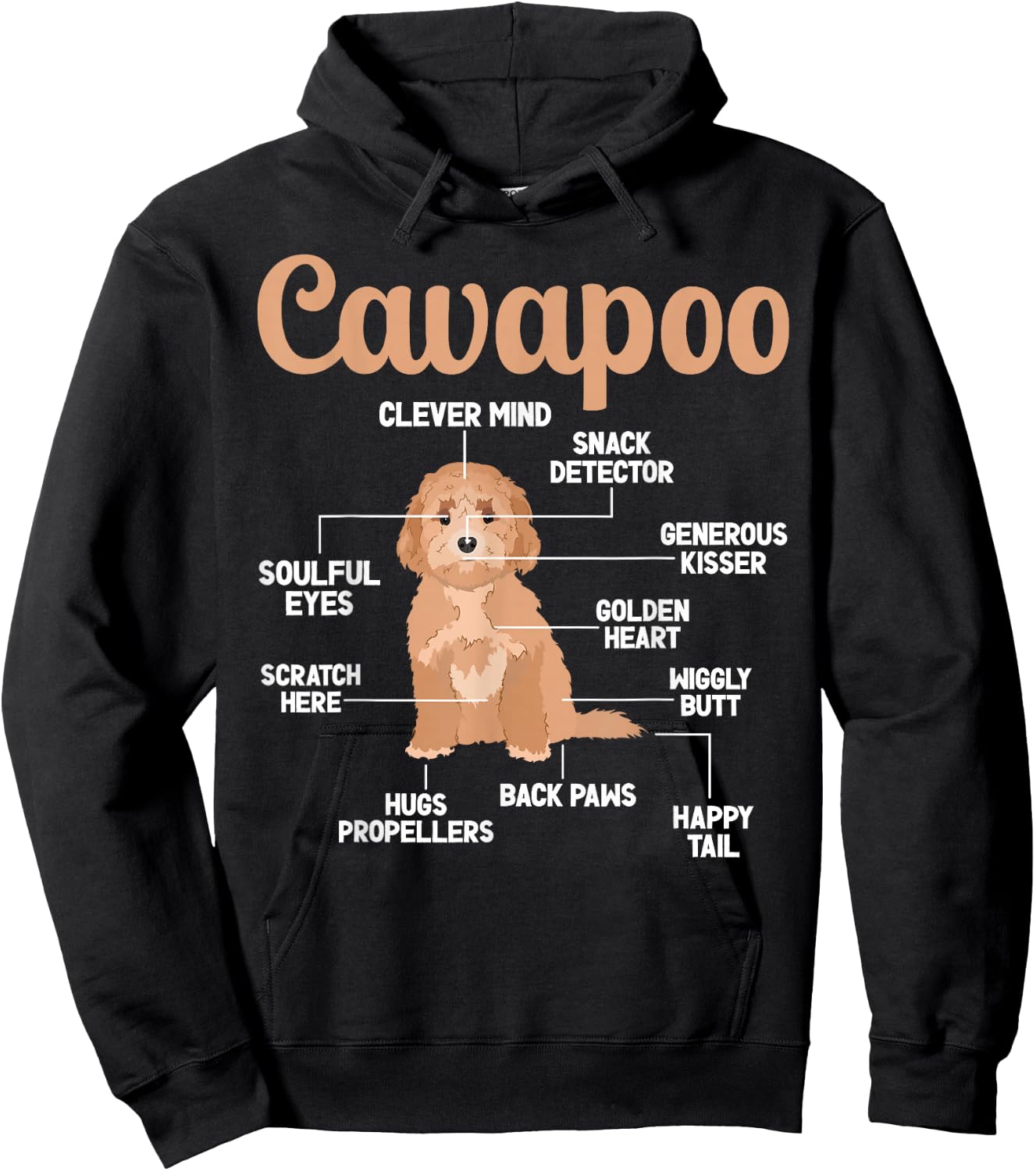 Cavapoo Anatomy Cavapoo Lover Cavapoo Owner Hoodie - Hoodie | Black