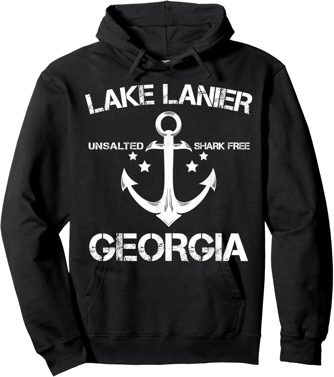 LAKE LANIER GEORGIA Funny Fishing Camping Summer Gift Women Girls Kids Hoodie - Hoodie | Black