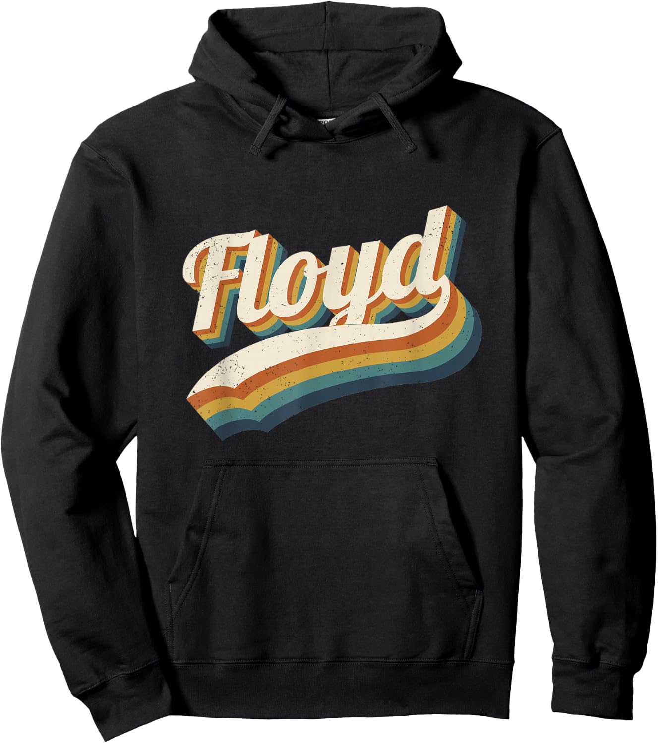 Vintage Floyd Personalized Name Floyd Hoodie - Hoodie | Black
