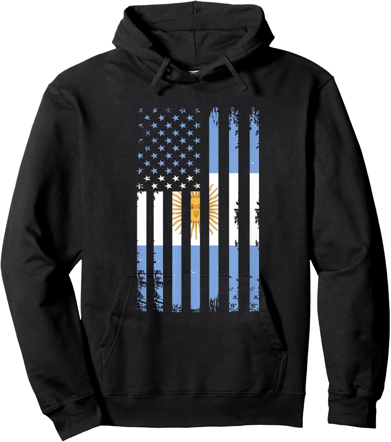Argentinian American Flag Argentina Usa Argentine Hoodie - Hoodie | Black