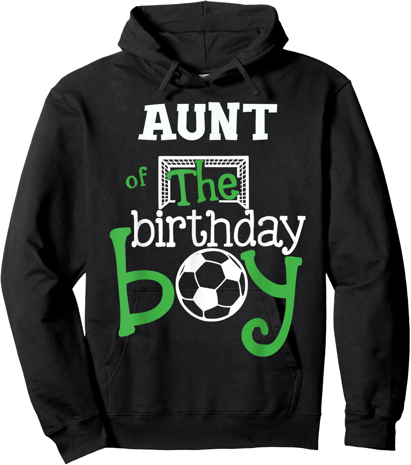 Aunt of the Birthday Boy Soccer Player Bday Team Party Hoodie - Hoodie | Black