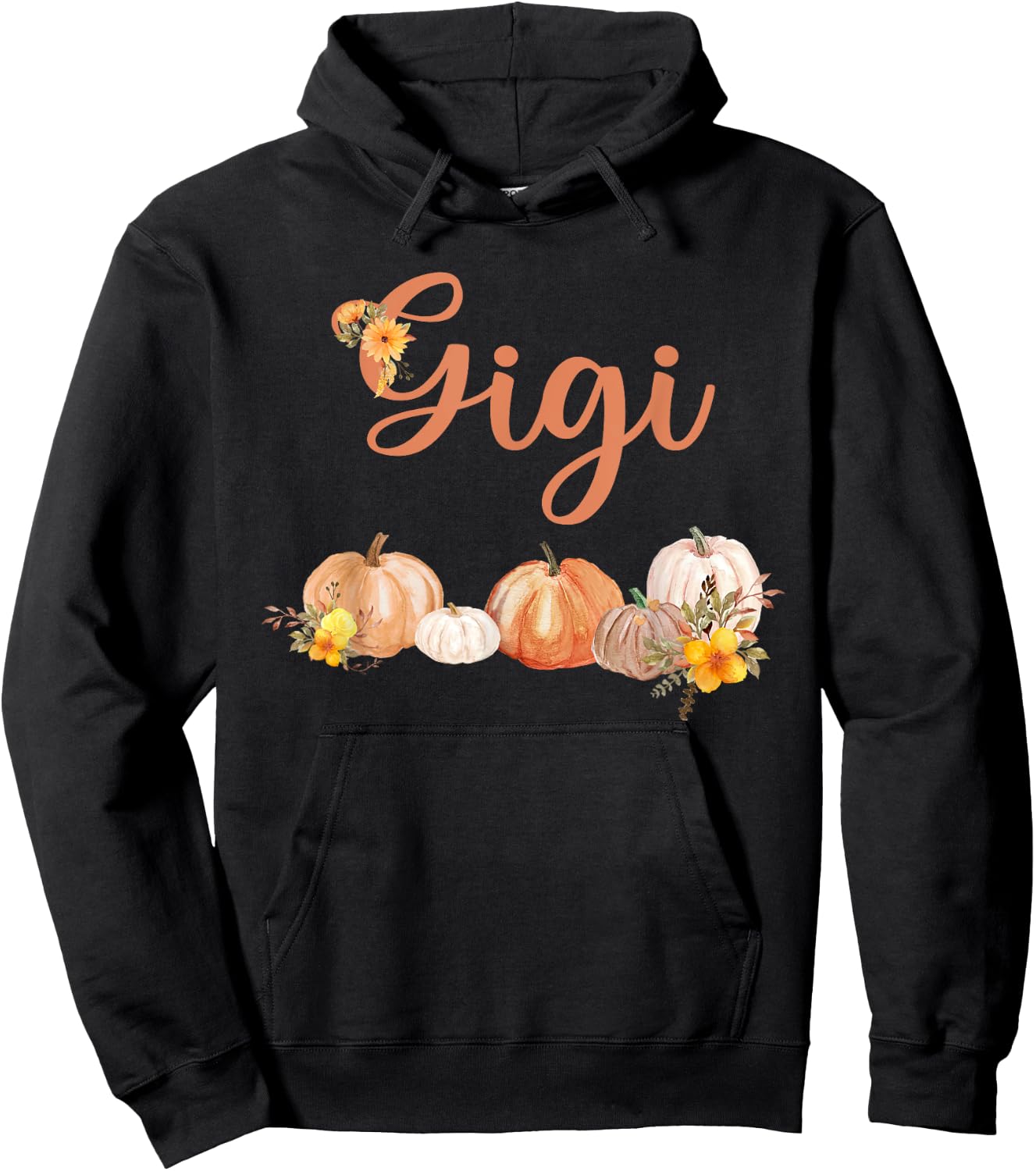 Gigi of Little Pumpkin First Birthday Autumn Pumpkin Hoodie - Hoodie | Black