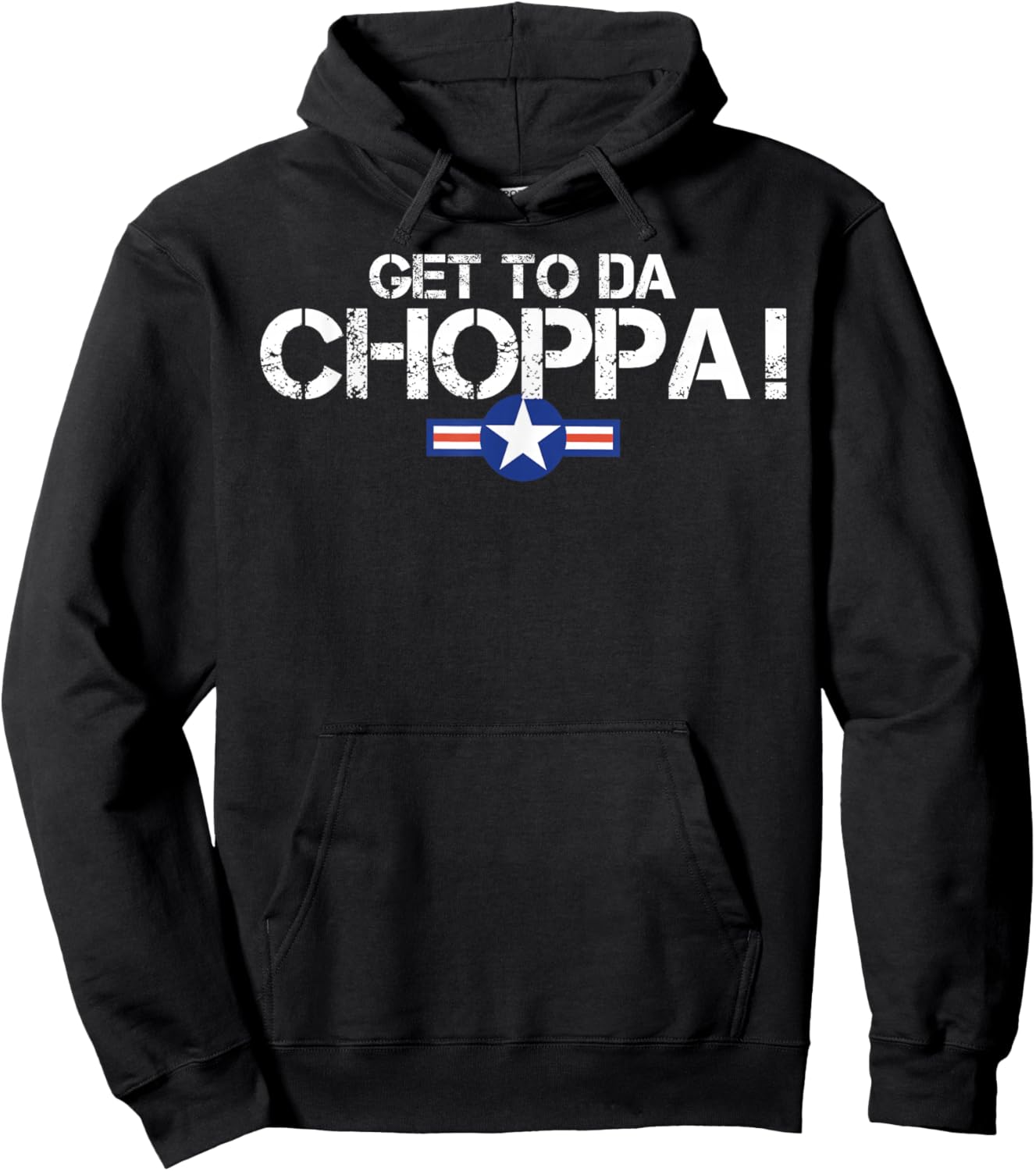 Retro Get to da Choppa Shirt 80s Movie Nostalgia Hoodie - Hoodie | Black