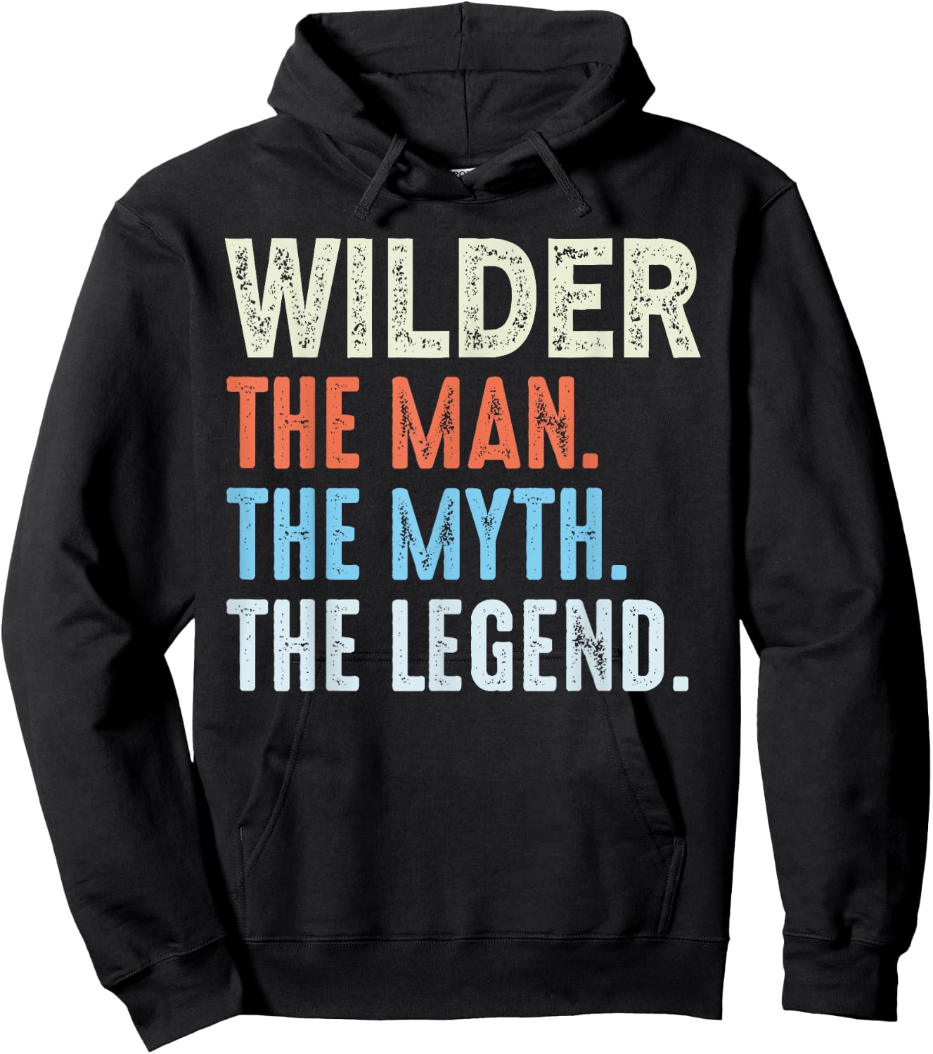 Wilder The Legend Name Personalized Cute Idea Men Vintage Hoodie - Hoodie | Black