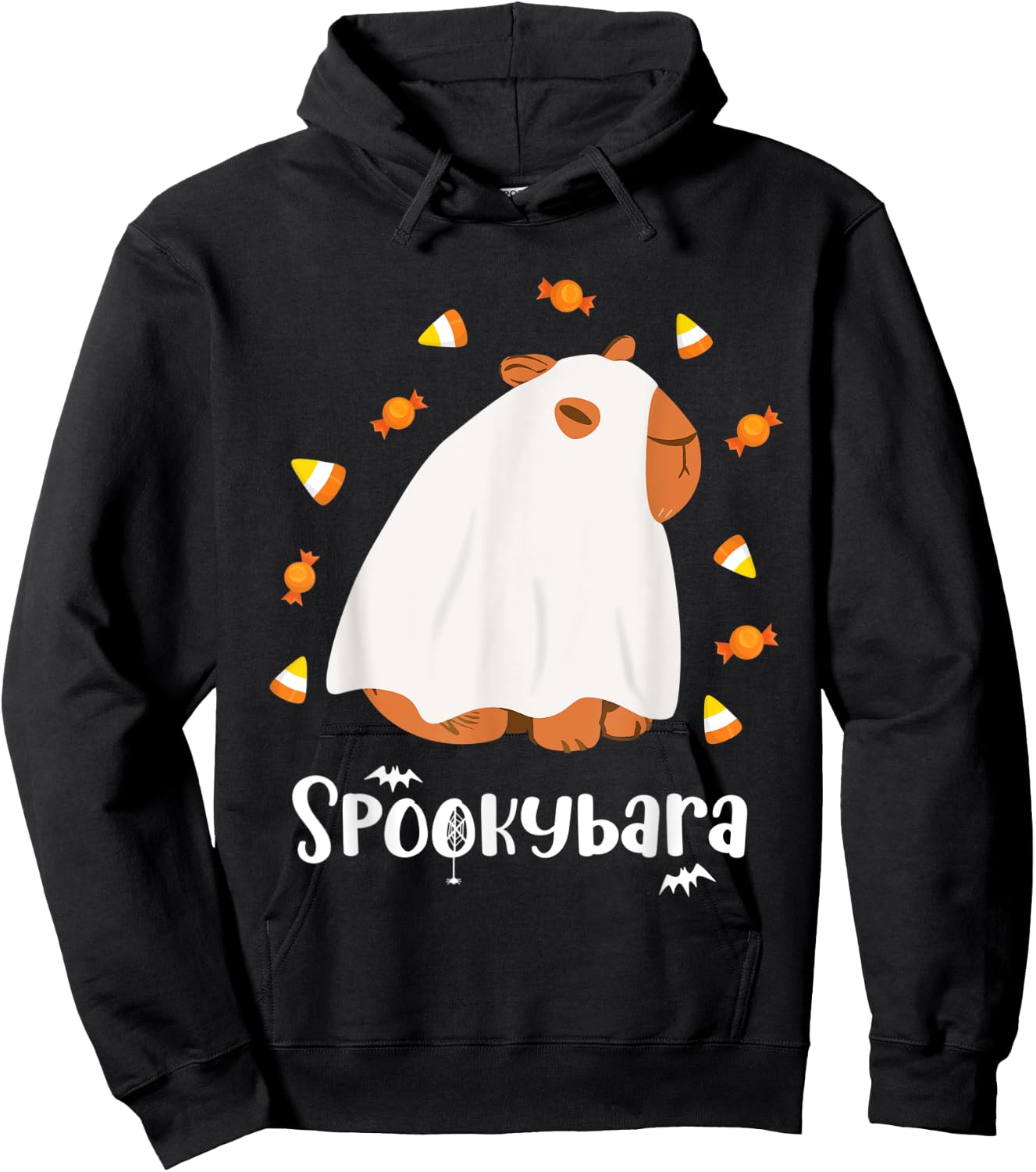 Halloween Capybara Spookybara, Capybara Meme Hoodie - Hoodie | Black