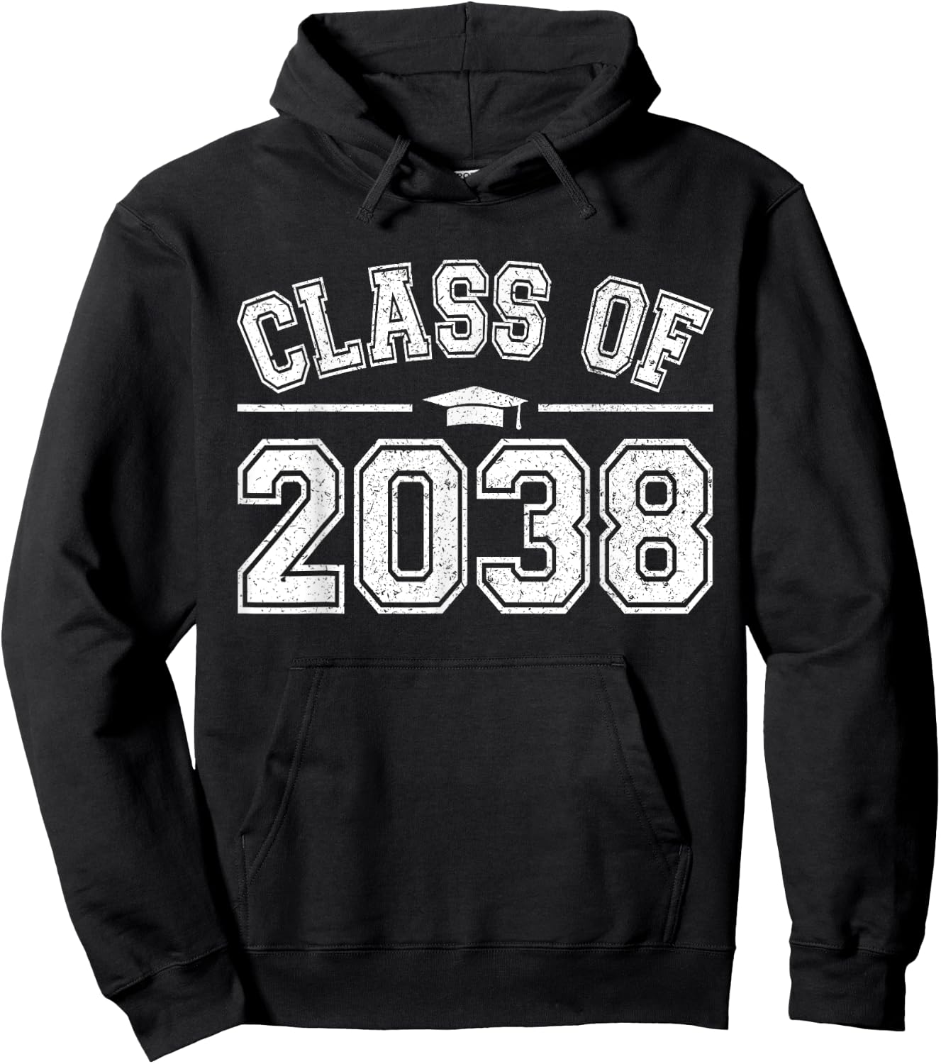 Preschool Class of 2038 Grow With Me Graduation 2038 Vintage Hoodie - Hoodie | Black