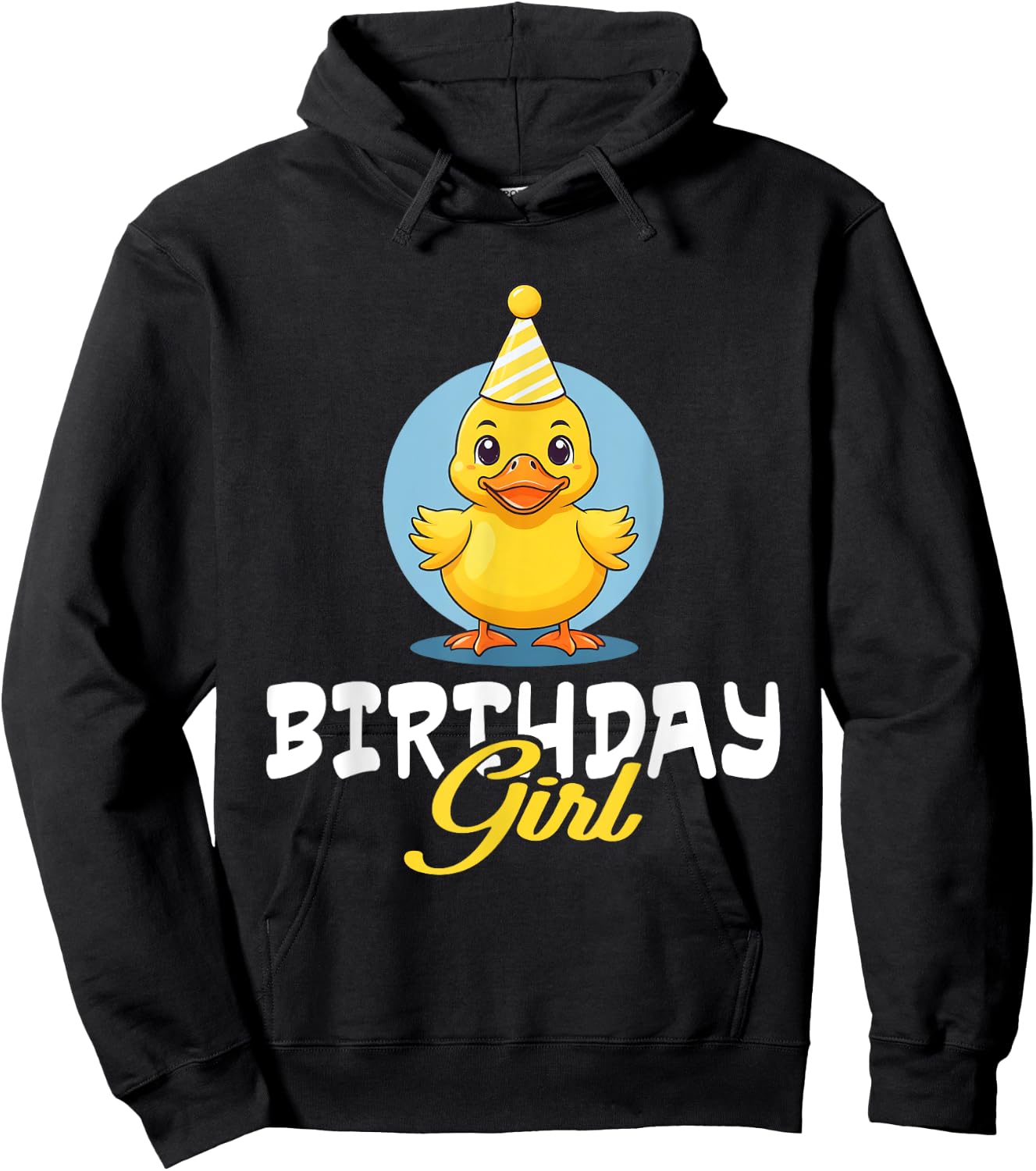 Birthday Girl Rubber Duck Lovers Bday Duck Party Girls Kids Hoodie - Hoodie | Black
