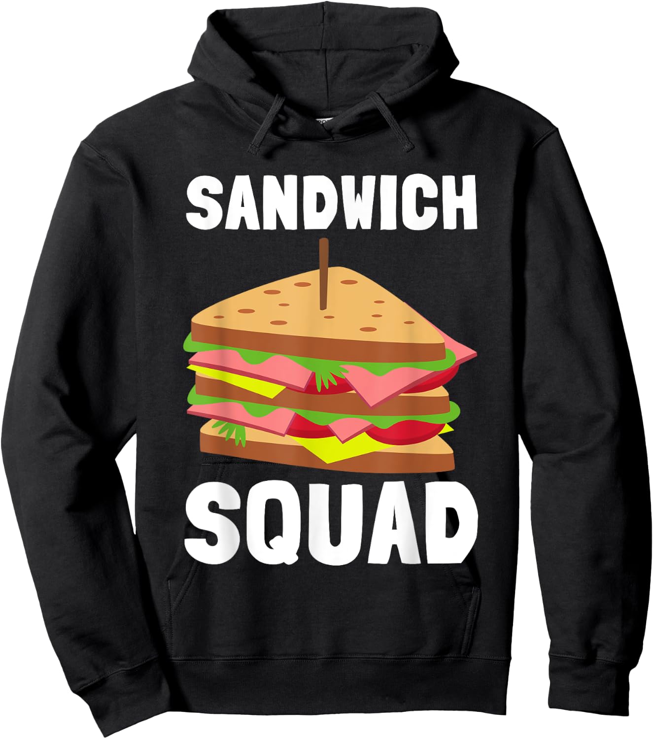 Hoagie Sub Artist And Sandwich Maker - Sandwich Squad Hoodie - Hoodie | Black