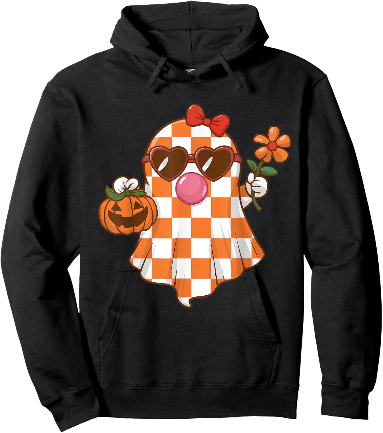 Cute Ghost Blowing Bubble Halloween Bougie Costume Girls Kid Hoodie - Hoodie | Black