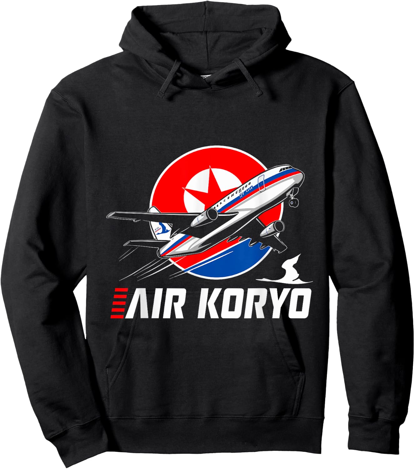 Air Koryo North Korean Plane Carrier soviet tupolev Kim Jong Hoodie - Hoodie | Black
