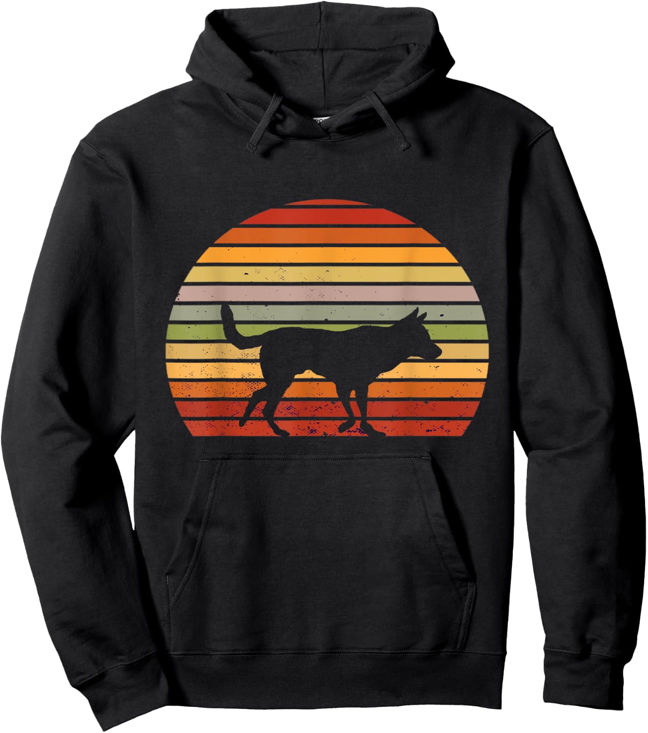 Dingo Retro Vintage Dingo Lover Australian Wild Dog Hoodie - Hoodie | Black
