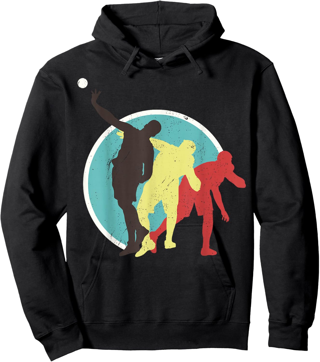 Athlete Vintage Retro Style Shot Put Track Hoodie - Hoodie | Black