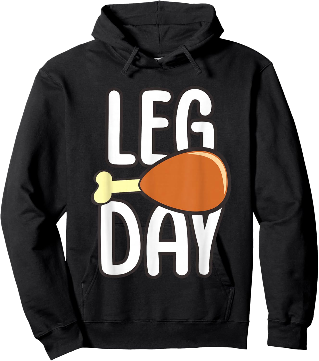 Leg Day Turkey Thanksgiving Hoodie - Hoodie | Black