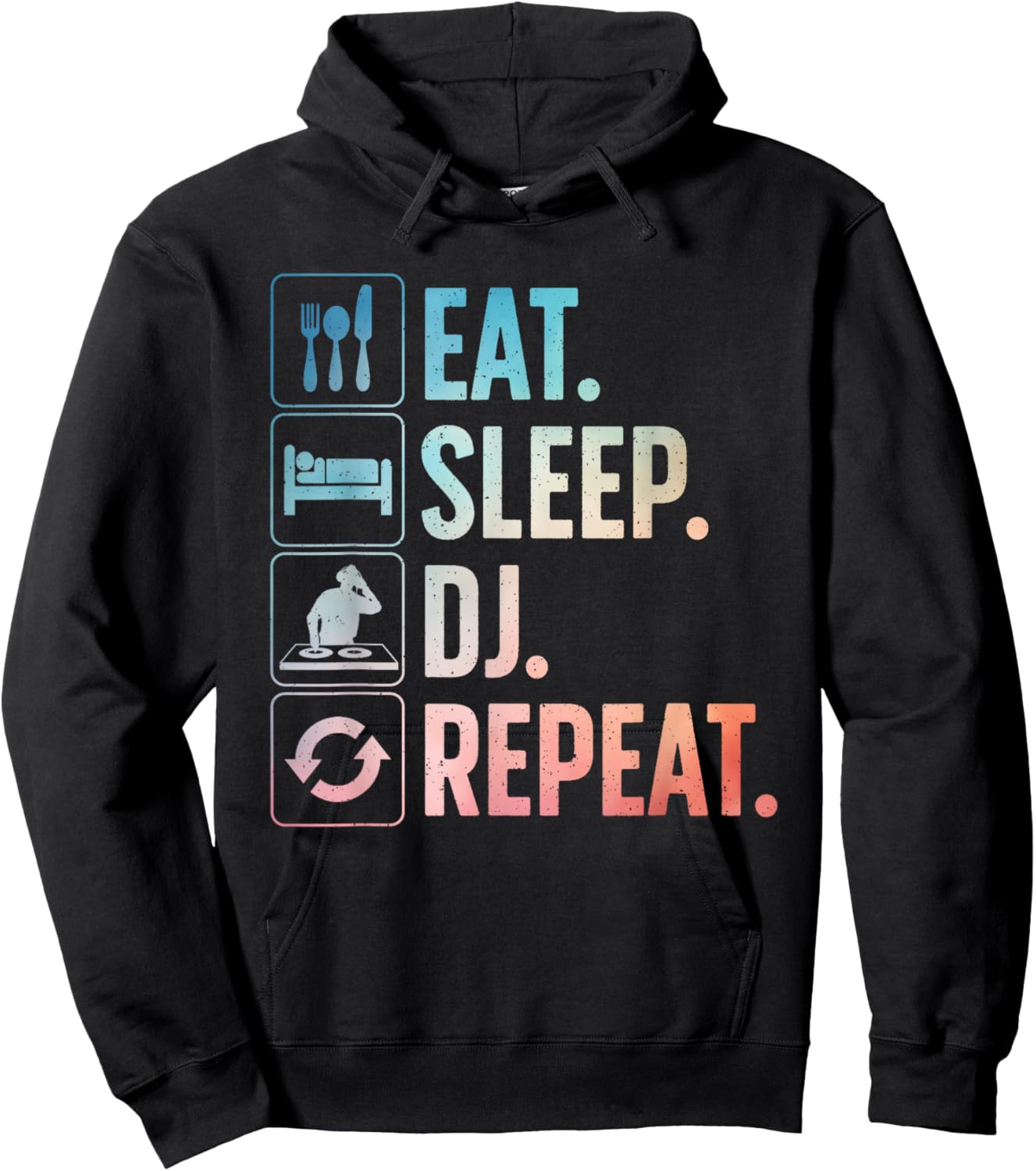 Cool DJ Art Women Disc Jockey Music Producer EDM DJ Hoodie - Hoodie | Black