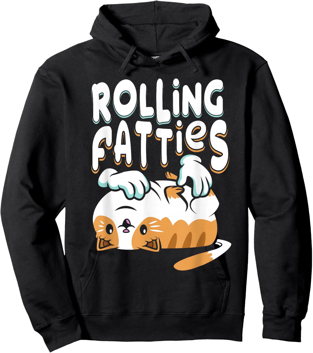 Rolling Fatties Chonk Cat Lover Gift Cat Mum Cat Hoodie - Hoodie | Black