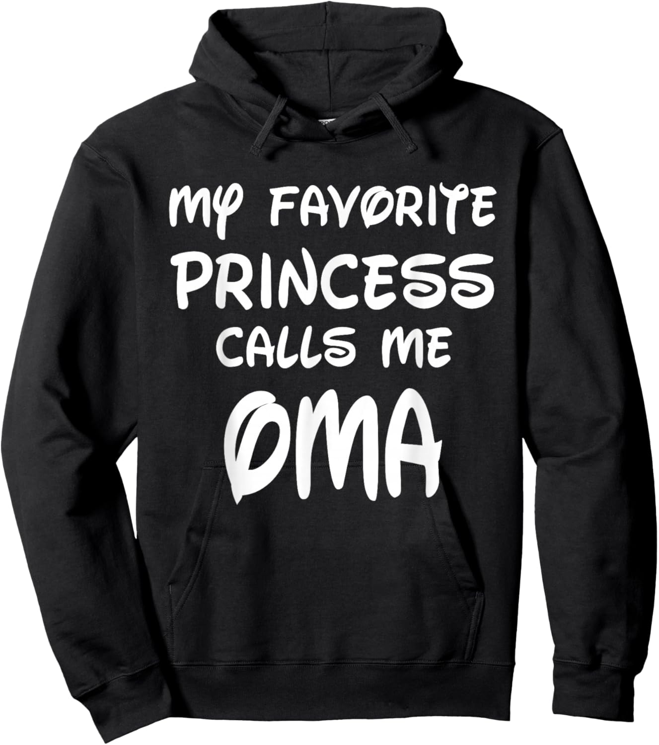 My Favorite Princess Calls Me Oma Vintage Christmas Xmas Hoodie - Hoodie | Black