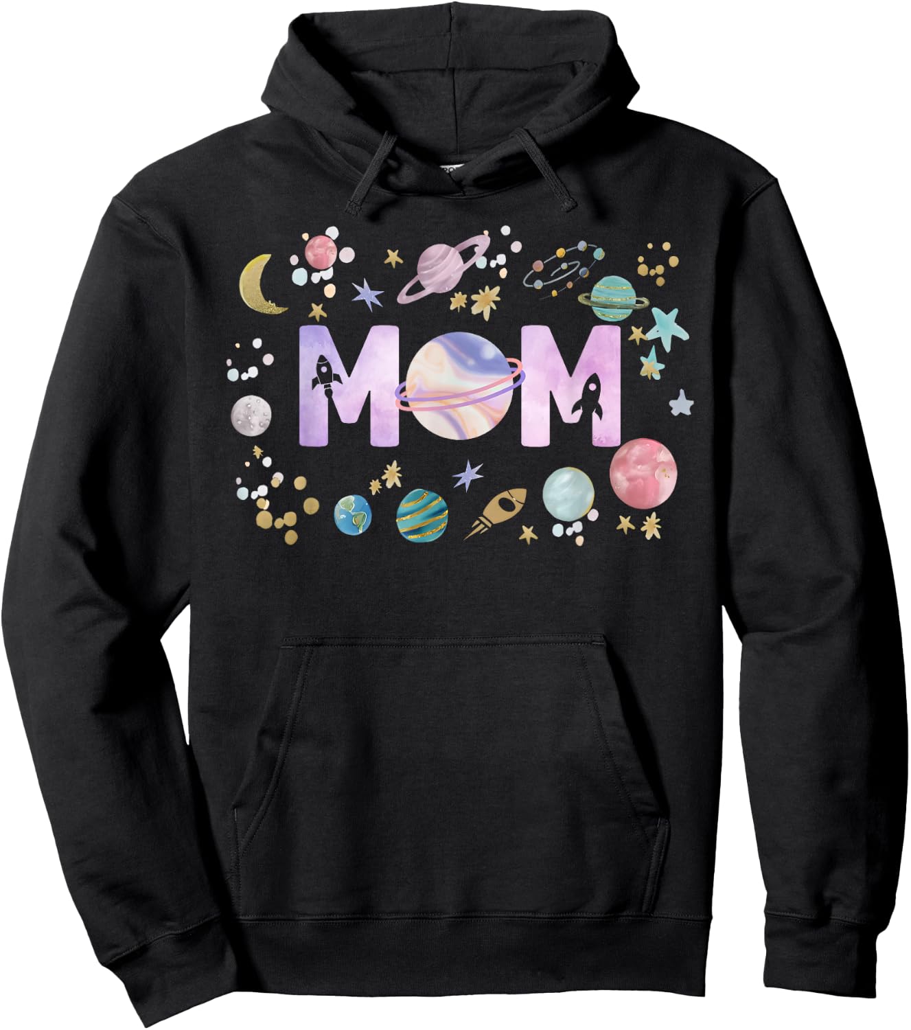 Mom Outer Space Galaxy Birthday Girl 1st Trip Around The Sun Hoodie - Hoodie | Black