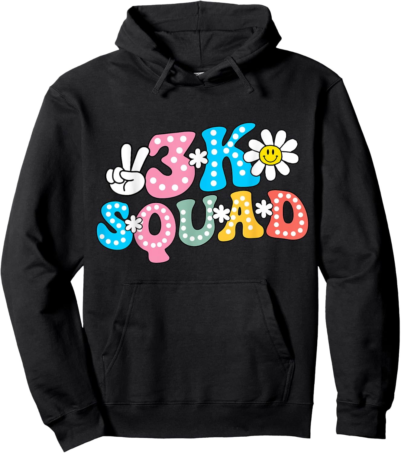 3K Squad Teacher Kid Funny Back to School Hoodie - Hoodie | Black
