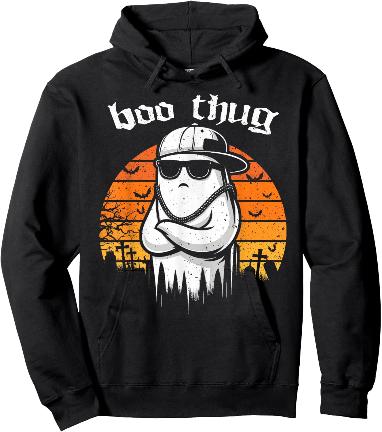 Boo Thug Ghost Life Matching Halloween Costume Men Women Hoodie - Hoodie | Black