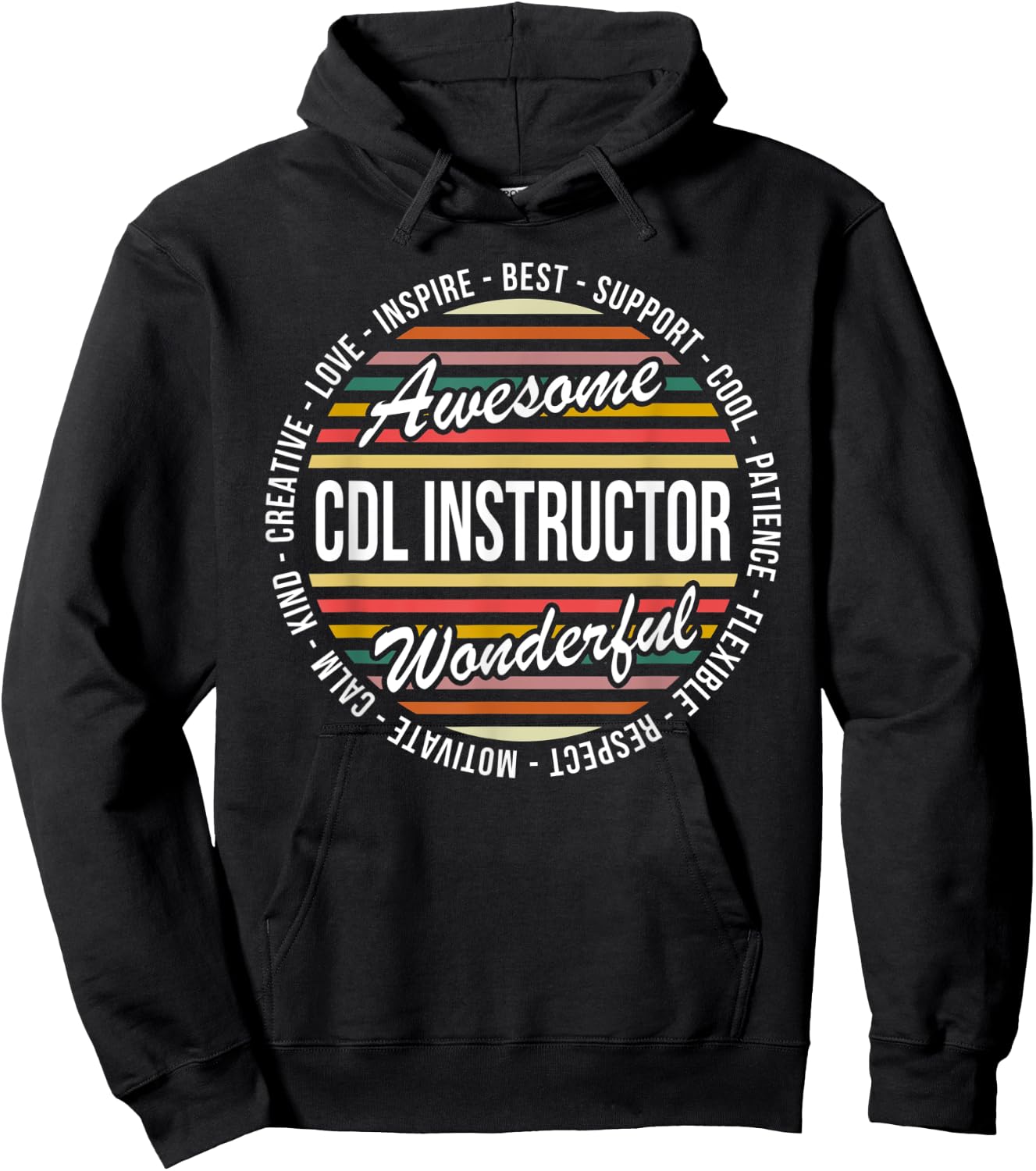 CDL Instructor Funny Gifts Appreciation Hoodie - Hoodie | Black