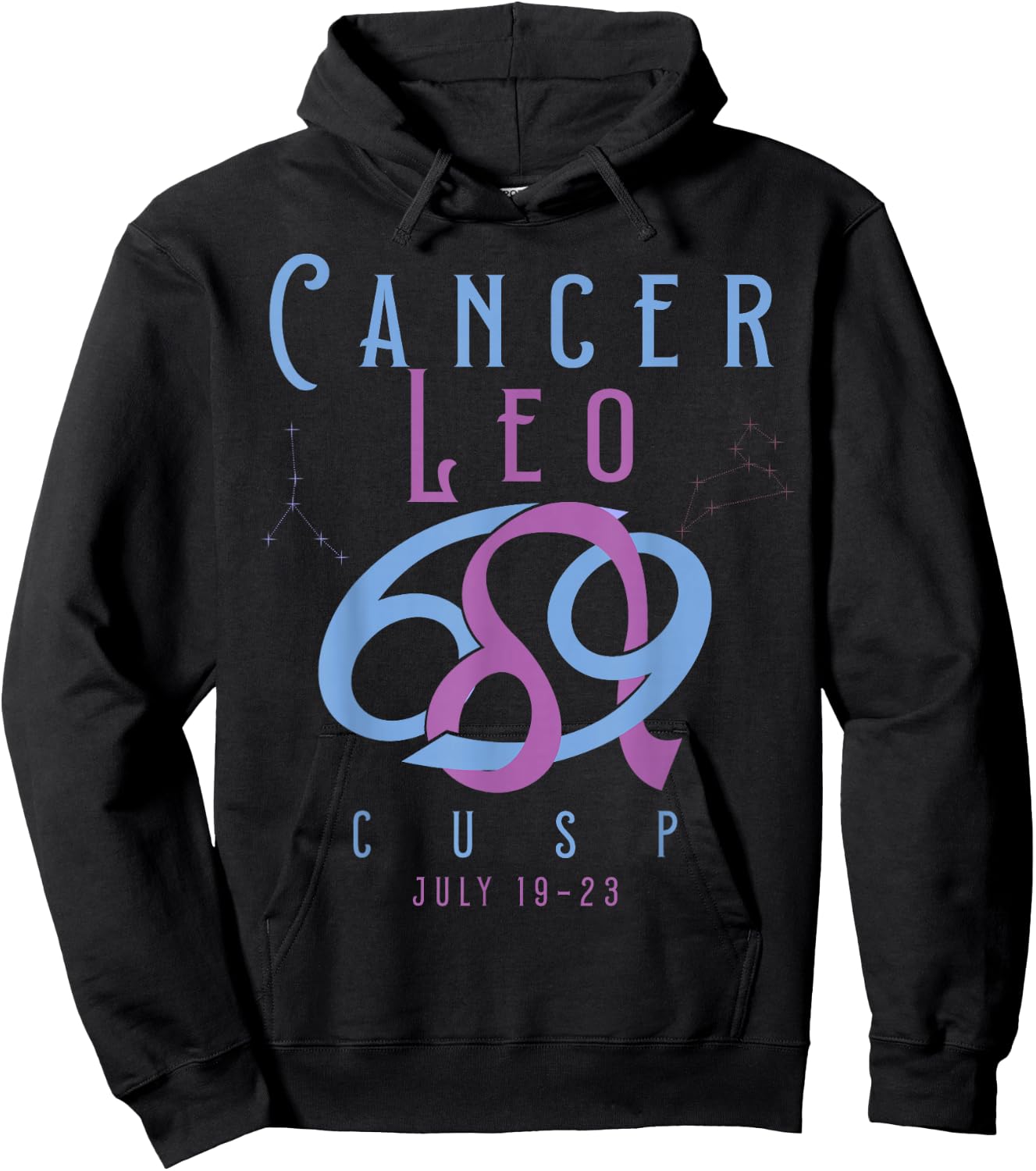 Cancer Leo Cusp Symbol Astrology Zodiac Sign Horoscope Hoodie - Hoodie | Black