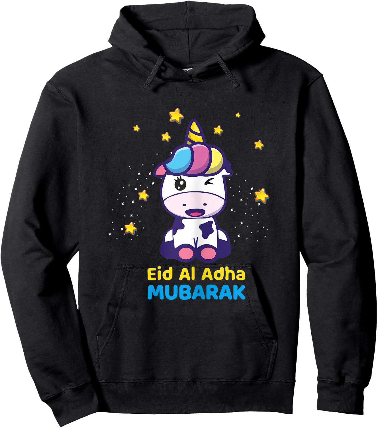Eid Mubarak 2021 shirt for kids, muslim girl, Eid Al Adha Hoodie - Hoodie | Black