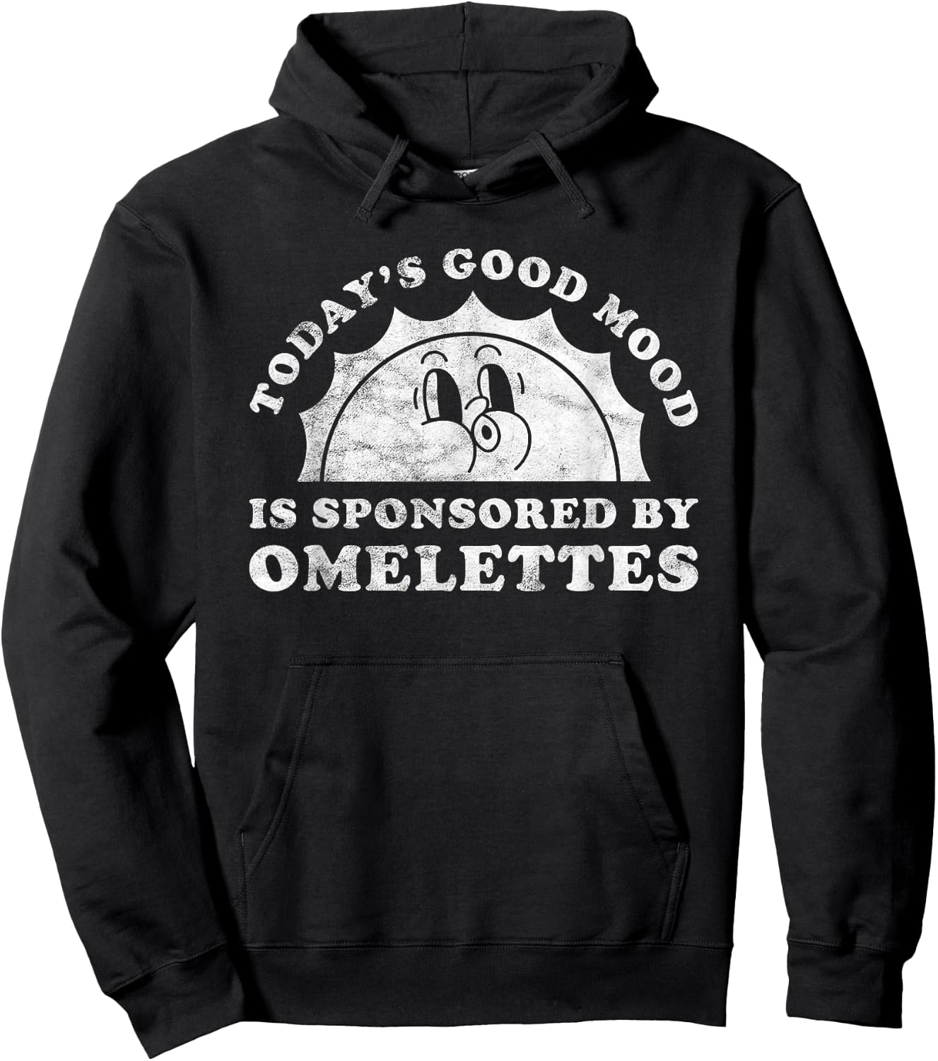 Funny Cute Retro Omelettes or Omelette Breakfast Eggs Hoodie - Hoodie | Black