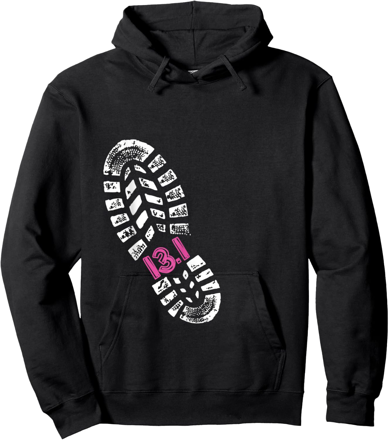 Half Marathon 13.1 Miles Shoe Print Couple Matching Hoodie - Hoodie | Black