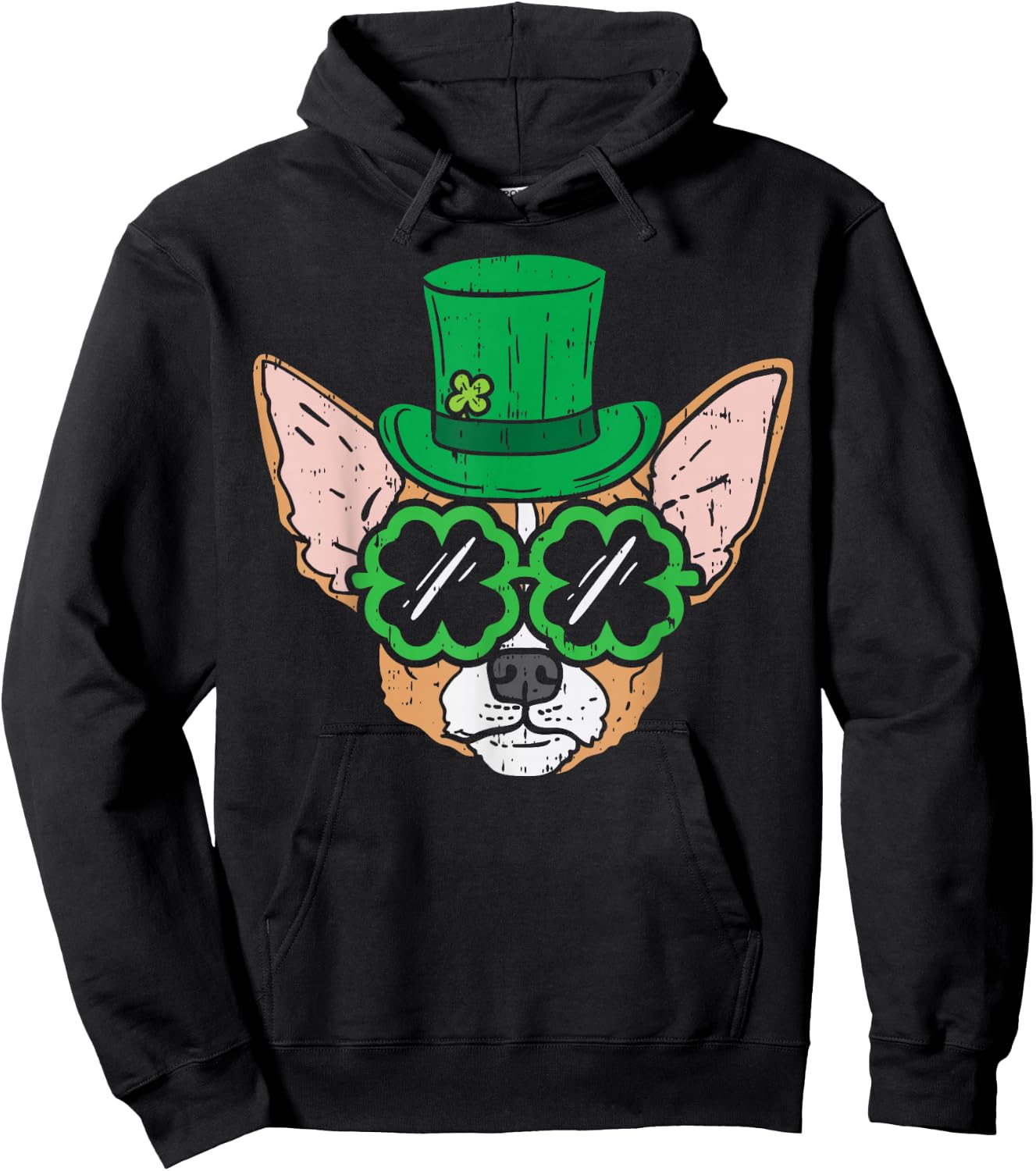 Irish Chihuahua Mexican Dog Owner Funny St Patricks Day Gift Hoodie - Hoodie | Black