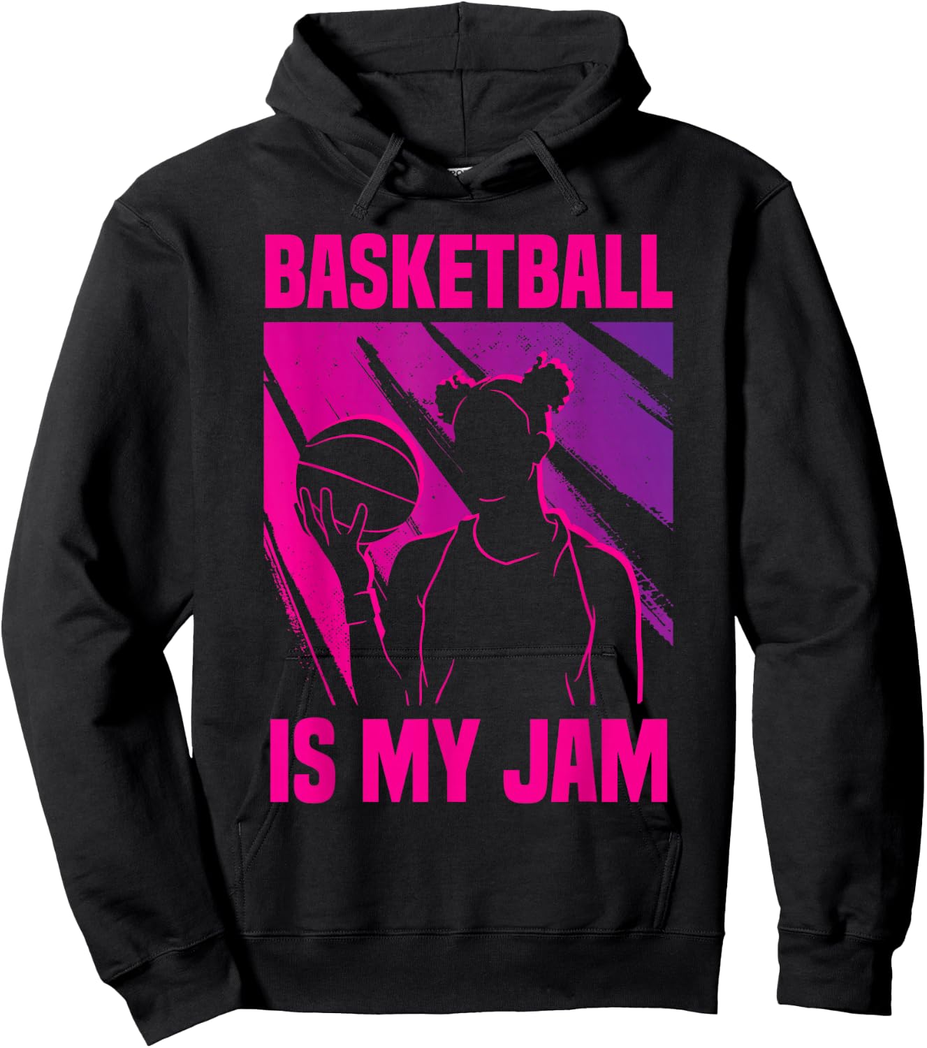Basketball Girl Basketball Is My Jam Hoodie - Hoodie | Black