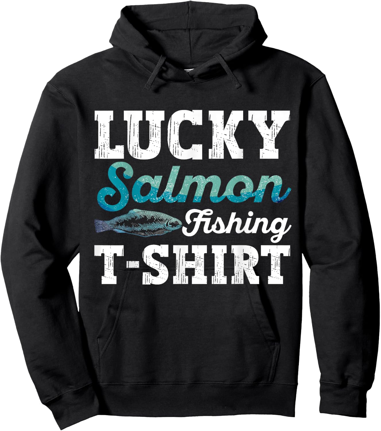 Fishing Salmon Shirt Men Fish Salmon Fisherman Hoodie - Hoodie | Black