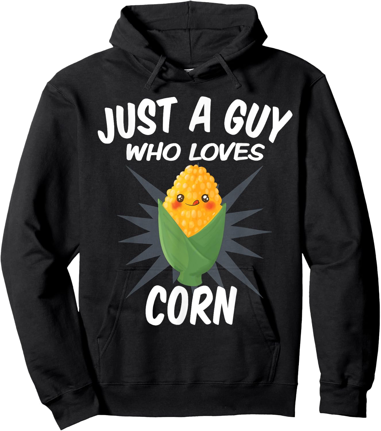 Just A Guy Who Loves Corn - Funny Corn Lovers Hoodie - Hoodie | Black
