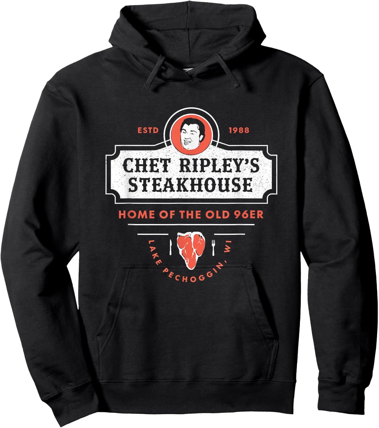 Funny Chet Ripley's Steakhouse 's, Women Hoodie - Hoodie | Black