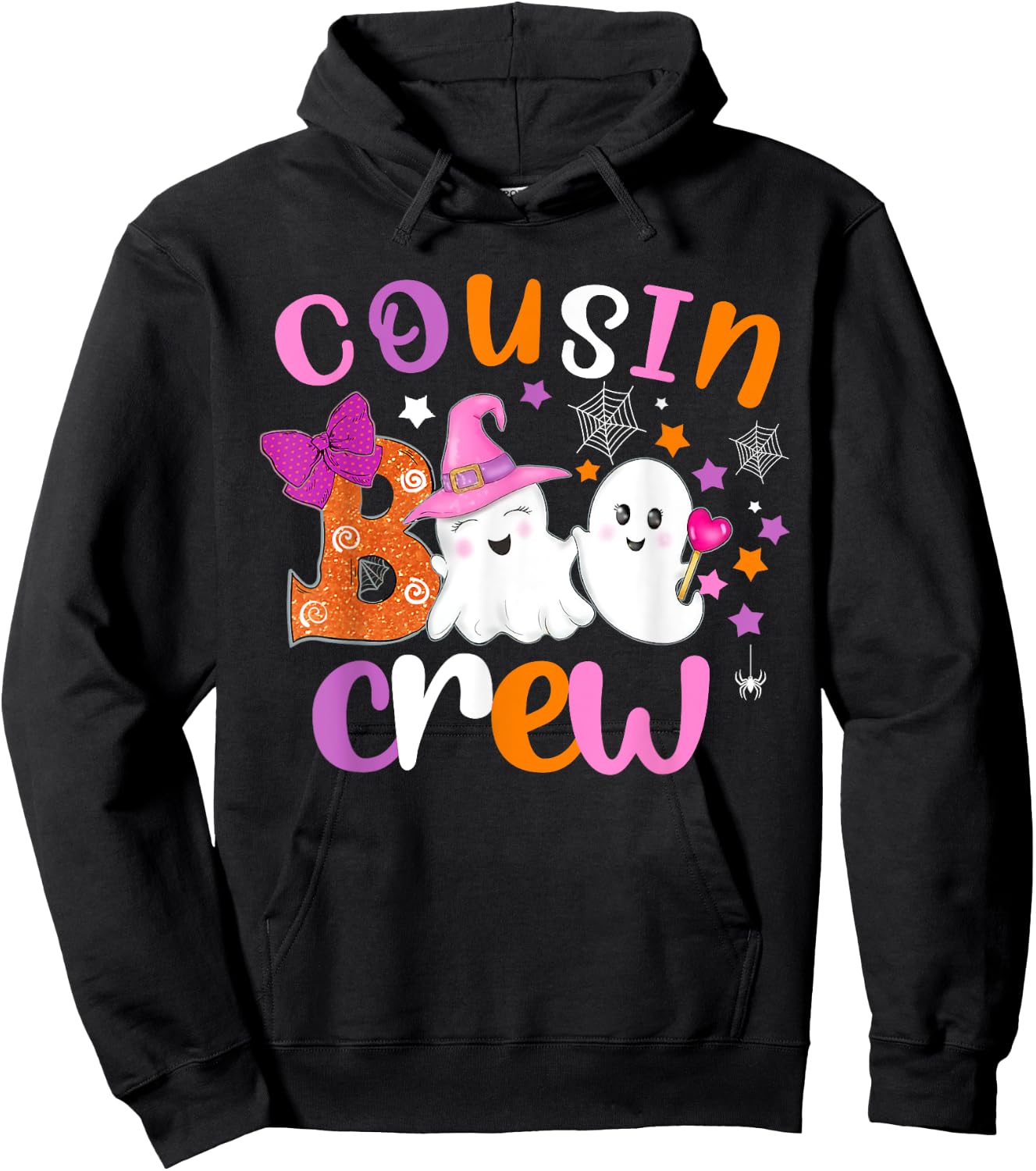 Cousin Boo crew Halloween matching shirts Halloween cousin Hoodie - Hoodie | Black