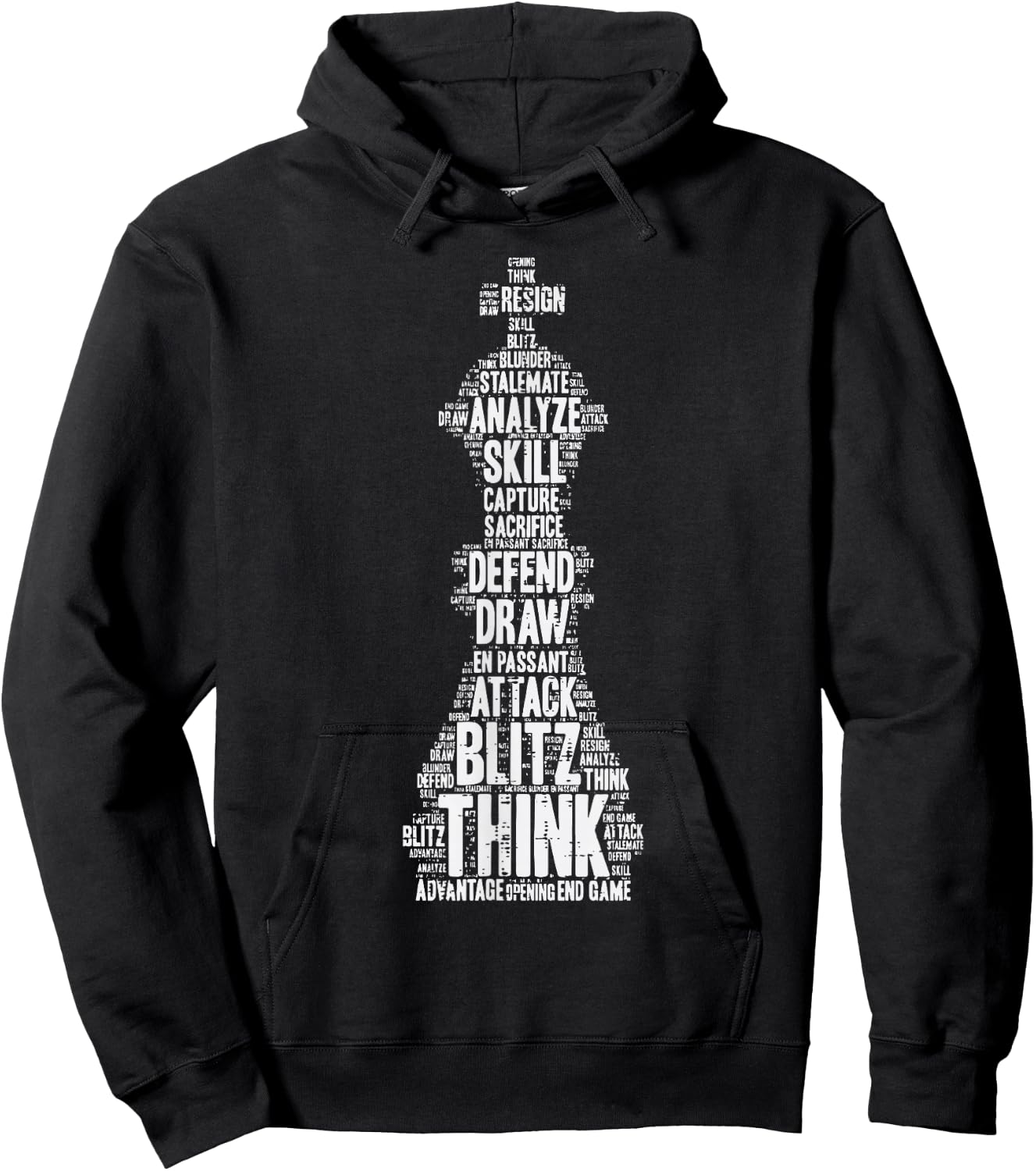 Chess Words King Cool Player Master Men Women Kids Youth Hoodie - Hoodie | Black