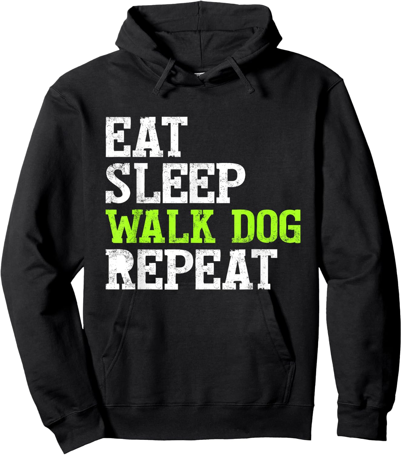 Eat Sleep Walk Dog Repeat apparel Women Kids Hoodie - Hoodie | Black