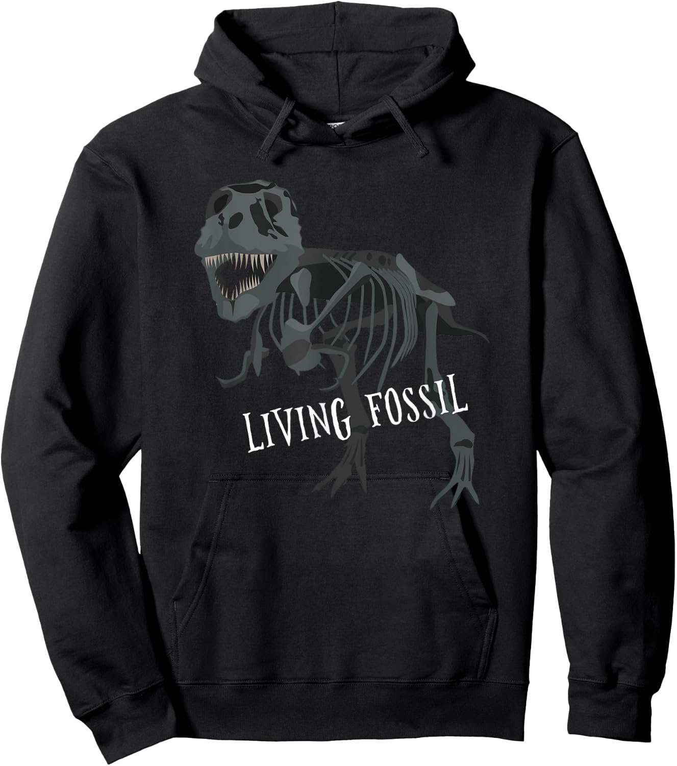 Living Fossil Tyrannosaurus Rex Skeleton T-Rex Funny Hoodie - Hoodie | Black