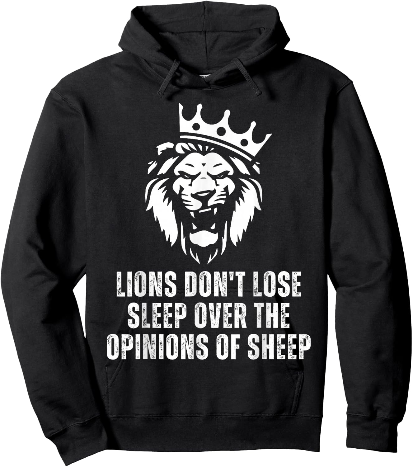 Lions Don't Lose Sleep Over the Opinions of Sheep Hoodie - Hoodie | Black