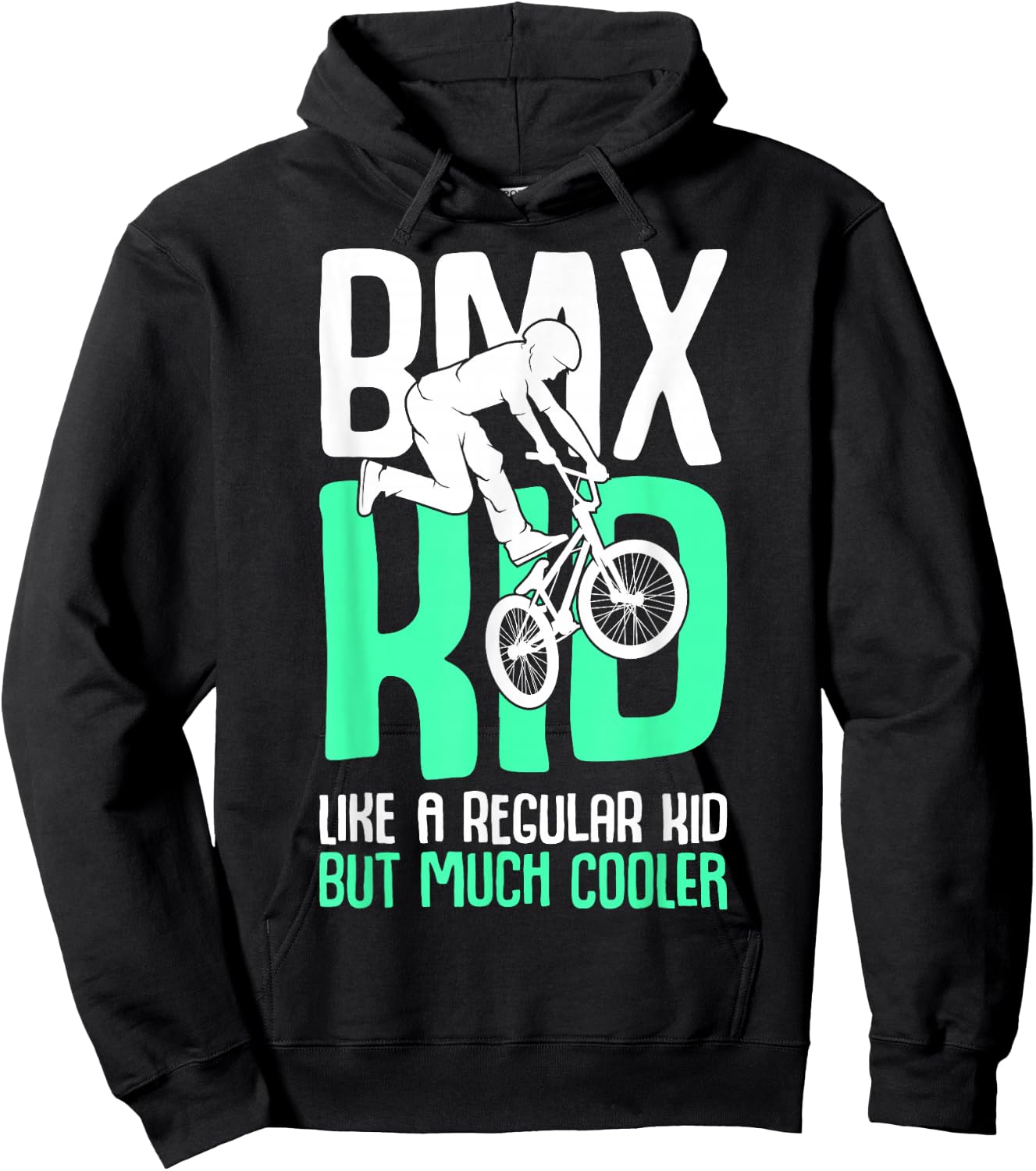 BMX Kid Rider Bike Bicycle Stunt Racing Kids Boys Hoodie - Hoodie | Black