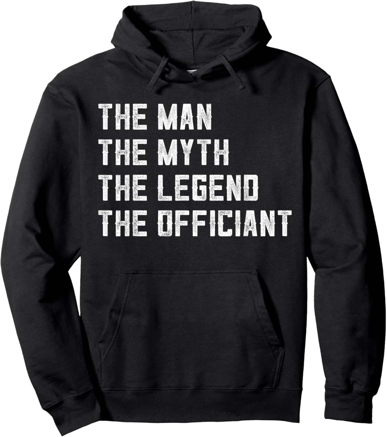 The Man Myth Legend Officiant Dad Ordained Minister Hoodie - Hoodie | Black