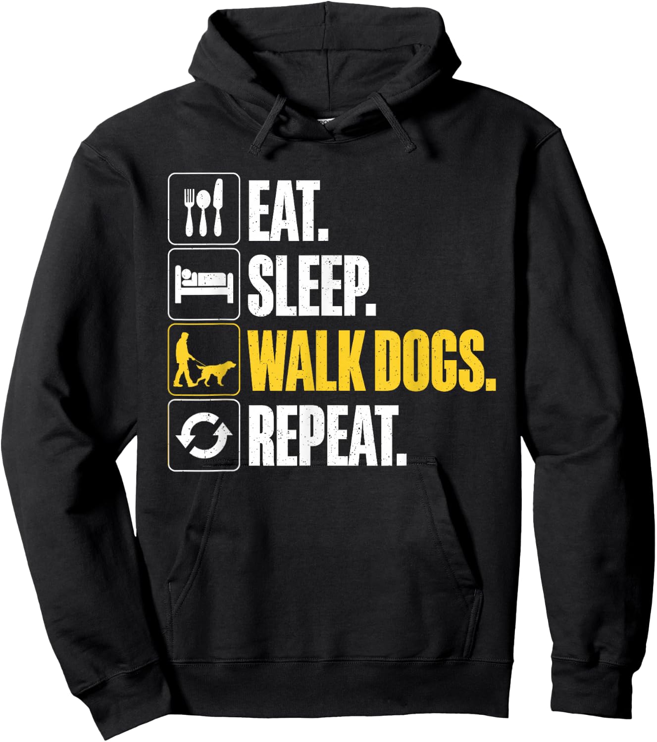 Funny Dog Waking Design For Dog Walker Men Women Pet Walker Hoodie - Hoodie | Black