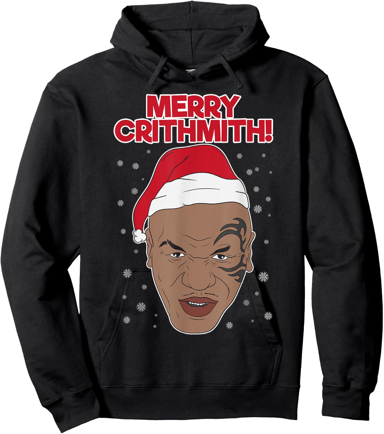 Funny Merry Chrithmith Tyson Merry Christmas Hoodie - Hoodie | Black