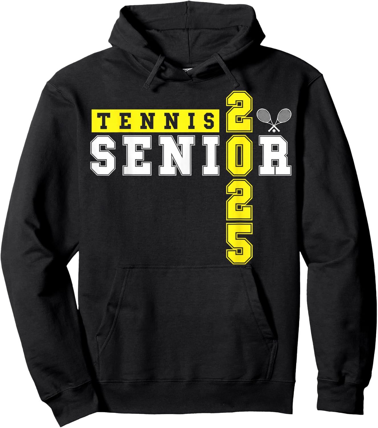 Tennis Senior Night Tennis Senior 2025 Graduation 18 Hoodie - Hoodie | Black
